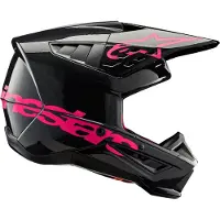 Alpinestars Casque S-M5 Corp ECE 22.06 Black Diva Pink Glossy, Taille: XXL
