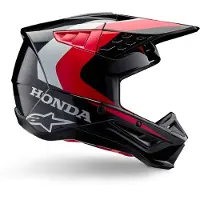Alpinestars Honda S-M5 Helmet Ece 22.06 Black Red Glossy Taille XL
