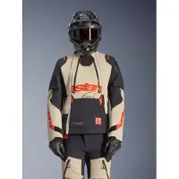 Alpinestars Veste de moto en textile imperméable Harok Pro Drystar XF, noir/beige, L