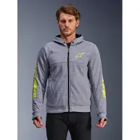 Alpinestars Sweat À Capuche Sport Chrome V2 Gray Heather Fluo Yellow