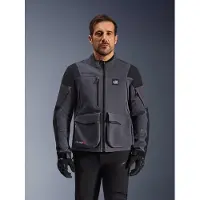 Alpinestars Veste textile imperméable Maxdura Drystar XF pour moto, gris foncé/noir, taille S
