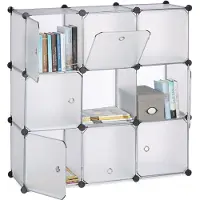 Relaxdays Étagère rangement avec portes