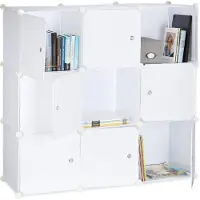 Relaxdays Étagère rangement avec portes