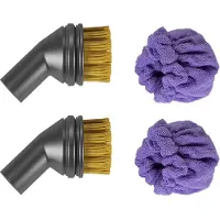 Motionflow set de brosses large - pour nettoyeur vapeur MF-ST-002 - Brosse pour tuiles et triangles - Brosse à récurer