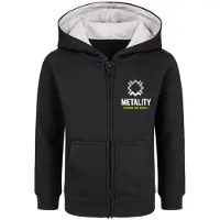 Metality Vestes à capuches pour enfants de - Logo - 92 - 164 - pour Enfants - noir - Taille 14 Ans