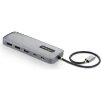 StarTech.com .com Adaptateur Multiport USB-C vers Deux Ports DisplayPort 10-en-1, Recharge Power Delivery 100 W, 2 x 4K 60Hz, Hub 5 Ports à 5 Gbps, Gigabit Ethernet, Mini Dock Type-C