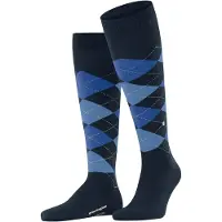 Burlington Chaussettes Hautes Edinburgh Mix Laine Noir-3000 Gris Noir taille 40-46
