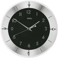 AMS Horloge murale radio, mouvement radio, D31x4cm, 5849