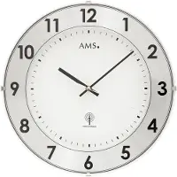 AMS Horloge murale radio, mouvement radio, D30x4cm, 5948