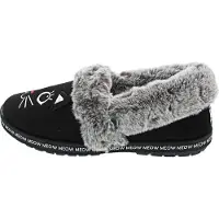 SKECHERS BOBS Too Cozy - Meow Pajamas Damen Hausschuhe Schwarz 33355-BLK gefüttert
