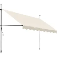 TecTake - store à pinces - parasol - store - réglable - store à pinces - parasol balcon - 350 x 180 cm - beige - store - 404966