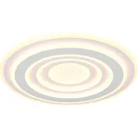 TRIO LED, plafonnier, métal, blanc, télécommande, variateur, H 5,5 cm