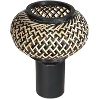 Steinhauer Lampe de table Nox Light avec une teinte en bambou Ø22,5 cm