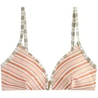 Next Hauts de bikini kaki / corail / blanc