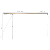 vidaXL Auvent de caravane 4x2,5x2,15 m Beige
