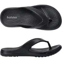 Holster Offshore – Sandales uni – Sandales en mousse EVA végane – Testées par un podologue – Noir. TAILLE : 36