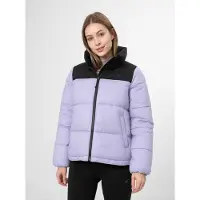 4F Femmes, Vestes d'hiver, Kurtka damska H4Z22-KUDP014 Fioletowa r. XL, Violet, Noir, (XL)