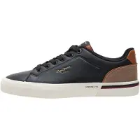 Pepe Jeans Baskets basses 'KENTON CAMPUS M' bleu foncé / marron