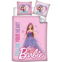 Darymex Rêves de coeur : Barbie literie bébé "Follow Your Heart" | Confortable en 100x135 & 40x60 cm