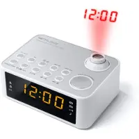 Muse M-178 PW Clock Digital Silver, White