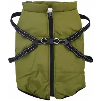 vidaXL Manteau pour chien vert olive L44 Polaire et polyester