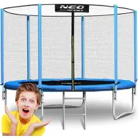 Neo-Sport Trampoline de jardin 6ft/183cm avec filet extérieur et échelle