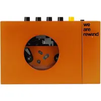 We are rewind Lecteur de cassettes portable Bluetooth Orange