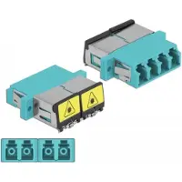 DeLOCK - Coupleur réseau - LC multi-mode (F) à LC multi-mode (F) - fibre optique - OM3 - aigue-marine (86