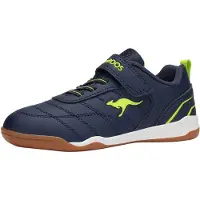 Kangaroos K-Ridyard : Chaussures de sport pour enfants, adaptées à l'école, au sport et à la vie de tous les jours, modèle à scratch, couleur bleue