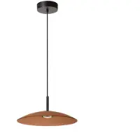 Lucide Lampe suspendue élégante Menga Ø verre ambré de 40 cm
