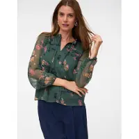 Vero Moda Chemisier 'VMMilla' jade / rose / noir / blanc