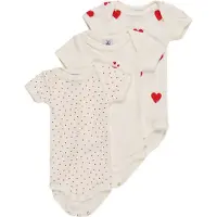 Petit Bateau Barboteuse / body rouge / blanc
