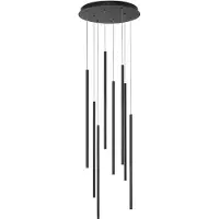 Lyora Suspension design Elettra 8 lumières noir
