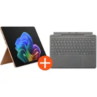 Microsoft Ordinateur Portable Hybride 2 en 1 avec écran tactile Surface Pro 12e édition 13" Snapdragon X2 Plus 16 Go RAM 512 Go SSD Dune
