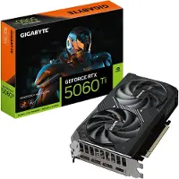 Gigabyte GeForce RTX 5060 Ti WINDFORCE MAX OC 16G Carte graphique - 16 Go GDDR7, 128 bits, PCI-E 5.0, 2587 MHz Core Clock, 3 x DP, 1 x HDMI, NVIDIA DLSS 4, GV-N506TWF2MAX OC-16GD