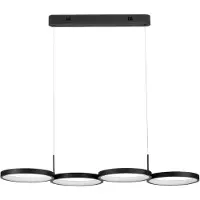 Nova Luce Suspension moderne Magnus noir 84cm