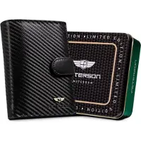 PTN Peterson Portefeuille en cuir pour hommes Basira Noir Taille unique