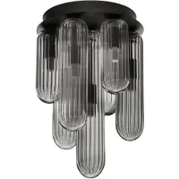 Nova Luce Plafonnier design Gustave noir 7 lumières