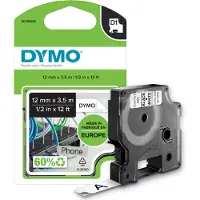 Dymo 16957 (S0718040) - (12 mm) - Noir sur blanc - Ruban