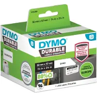 Dymo Durable 2112289 Étiquette Noir sur blanc (32 mm x 57 mm)