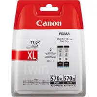 Canon Cartouche d'encre noire à haut rendement PGI-570BK XL (double pack)