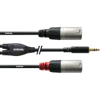 Cordial Câble Y Bretelle Minijack Stéréo/2 XLR Mâle Longs 1,5 M