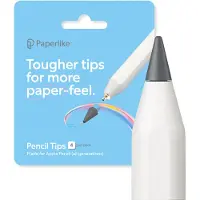 Paperlike Pencil Tips (4-pack) – Fabriqué à partir d'un matériau durable – Augmente la sensation de friction – Compatible avec l'Apple Pencil - Gris
