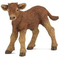 Papo Figurine Veau limousin - - LA VIE A LA FERME - Marron - Pour Enfant dès 3 ans