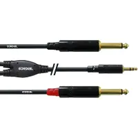 Cordial Câble Y Bretelle Minijack Stéréo/2 Jack Mono Longs 1,5 M