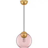Lyora Suspension design Midori verre rose