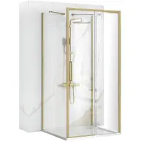 REA Cabine De Douche Murale Rapid Slide Brush Gold 160x90