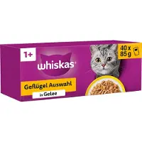 Whiskas Nourriture Humide Pour Chats Volaille En Gelée 40x85g