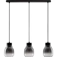 Nova Luce Suspension Blacu 3 lumières noir droit