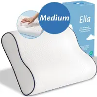 EL Life Ella Oreiller orthopédique contre les douleurs cervicales - Oreiller ergonomique en mousse à mémoire de forme - 40x60cm